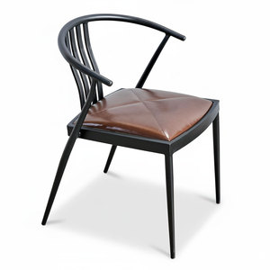 เก้าอี้ร้านอาหารเหล็กดัดหุ้มหนังเทียม-TTG018 - Product Image 1