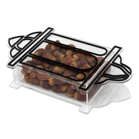 Caja acrílica islámica con chocolate decorativo de caligrafía árabe dorada y servidor de fecha para Eid Ramadan y regalos