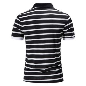 Polo de alta calidad al por mayor para ropa informal, Camisa de algodón 100%, polos transpirables de talla grande para hombre, logotipo personalizado - Product Image 2