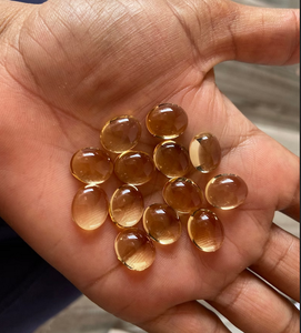 Cabujón con parte posterior plana de forma ovalada de cuarzo citrino natural para la fabricación de joyas en todos los tamaños crear anillos de joyería de piedras preciosas DIY colgante - Product Image 2