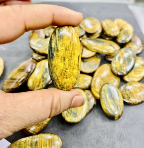 พลอยเนลไลท์สีเหลืองและเทารูปร่างผสมอัญมณีหลวมสำหรับเครื่องประดับอัญมณี nellite pietersite - Product Image 6