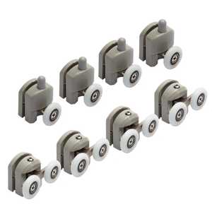 Juego de 8 Ruedas para Mampara de Ducha Rectangular Cromada, Cortinas de Ducha de Primera Calidad - Product Image 1