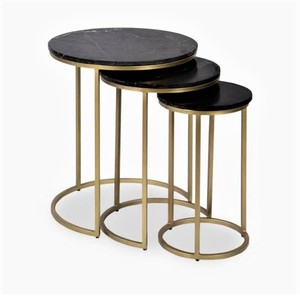 Mesa de centro redonda de mármol, mesa de comedor redonda en oro con tapa de mármol blanco para sala de estar, nuevo diseño moderno