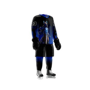 Conjunto de uniforme de hockey sobre hielo de equipo juvenil hecho a medida, uniforme de Jersey de práctica sublimado - Product Image 3