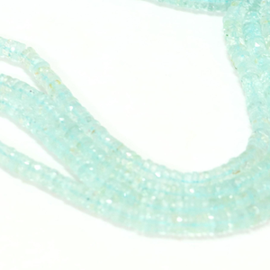 ลูกปัดโทแพซสกายคุณภาพสูง ทรงยางรถยนต์เจียระไนแบบเฮชิ ขนาด 15 นิ้ว 5-7 มม. คุณภาพ AA โทแพซธรรมชาติทรงล้อเจียระไน - Product Image 3