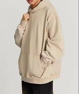 Qualité supérieure 500gsm sweat à capuche lourd coton polaire tissu personnalisé goutte épaule sweat à capuche vierge pour hommes avec la meilleure qualité - Product Image 5