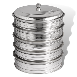 Ensemble de communion HOLLY à cinq plateaux avec 200 coupelles, avec anneau inférieur, en acier inoxydable de bonne qualité avec finition miroir en acier inoxydable - Product Image 1