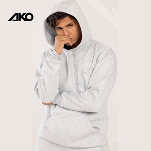 Sudaderas con Capucha Lisas de Color Gris Claro de Diseño OEM para Hombre, Tejido de Felpa de Algodón Suave y Cómodo, Sudaderas para Hombre Disponibles a Precio de Mayoreo - Product Image 1