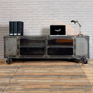 Mueble de cocina de madera maciza de mango y acacia, mueble de metal macizo, mueble indio, aparador de madera maciza, proveedor de aparadores - Product Image 1