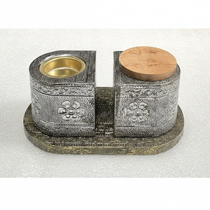 Elegante Juego de Incienso Religioso Árabe de Madera de Acacia, MDF y Metal, Hecho a Mano, Ecológico, para Mesas de Hogar y Oficina - Product Image 4