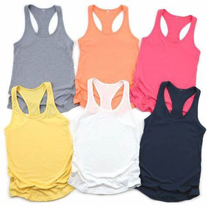 Women's Blue Spandex/Polyester & 100% Cotton <b>Knitted</b> <b>Sleeveless</b> Tank <b>Top</b> Scoop Neck Solid Color Casual Sportswear High Quality - Product Image 6