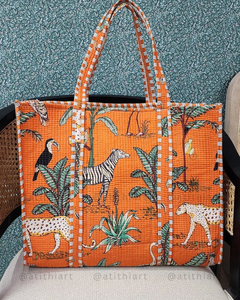 Sac fourre-tout en coton matelassé écologique avec logo personnalisable et fermeture à glissière, léger et réutilisable - Product Image 2