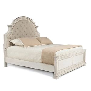 Ensemble de chambre à coucher classique français de luxe en bois massif, lit capitonné taille Queen, collection de meubles pour appartement, villa, maison - Product Image 2