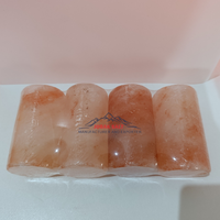 Verre à shot en sel rose de l'Himalaya sculpté à la main, 100% naturel, qualité supérieure, certifié ISO, toucher réel, design Feng Shui, comestible