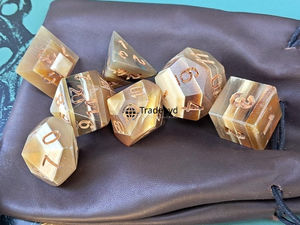 Premium Handmade Horn <b>Polyhedral</b> <b>Dice</b> 7-Piece Durable Eco-Friendly Gaming Set for Board RPG Tabletop Collectors Tradebyd - Product Image 6