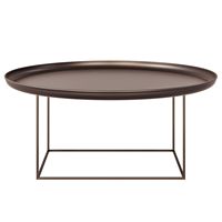 Nordic Guest Réception Balcon Fer Table Basse Meubles Bronze Finition Plateau Rond Basse Hauteur Table Centrale pour Salon