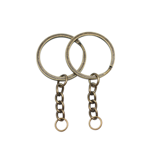 Nouveau design de porte-clés en métal à double anneau porte-clés avec logo personnalisé pour 2 pièces pour produit fait main - Product Image 1