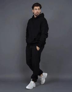 Survêtement d'hiver unisexe avec logo personnalisé Pantalon de survêtement pour homme en molleton de coton épais imprimé de sport grande taille - Product Image 5