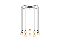 Ampoule suspendue moderne 10W SMD LED 3000K 4000K CCT décoration d'hôtel de qualité automatique avec verre et aluminium