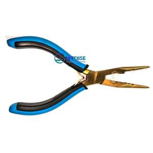 Pince à cheveux professionnelle multi-usages de 6 pouces, outils pour extensions de cheveux avec poignée noire et bleue pour micro-anneaux et perles - Product Image 3