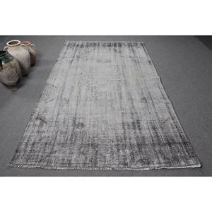 พรมตุรกี, พรมขนาดใหญ่ 5.3x8.8 ฟุต, พรมขนสัตว์สีเทาดำ - Product Image 1