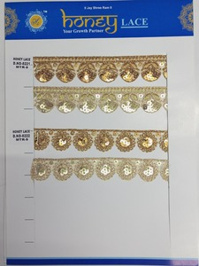 Tela de encaje bordado floral colorido con patrones intrincados Moda de gama alta para negocios para ropa y bolsos - Product Image 5