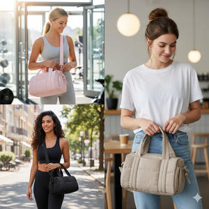 <span class=keywords><strong>Borsa</strong></span> da Palestra Puffer Trapuntata Impermeabile da <span class=keywords><strong>Donna</strong></span>, Morbida <span class=keywords><strong>Borsa</strong></span> a Spalla di Grandi Dimensioni, <span class=keywords><strong>Borsa</strong></span> a <span class=keywords><strong>Tracolla</strong></span> da Viaggio Compatta - Product Image 2