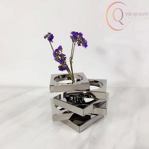 Elegante Florero de Metal Hecho a Mano para Mesa, Colores Personalizables, para Sala de Estar u Oficina, Mejora el Ambiente, Sofisticación Moderna - Product Image 2