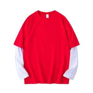 T-shirt double couche à manches longues en coton 100% de haute qualité - Product Image 3