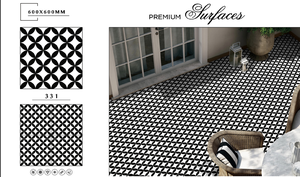 Carreaux de porcelaine noir et blanc 600*600mm Carreaux de sol de garage Carré noir et blanc Galaxy Granit noir - Product Image 5