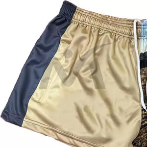 Nuevo diseño sublimado personalizado doble hombres corto de alta calidad verano gimnasio malla deportes correr pantalones cortos con bolsillos - Product Image 4