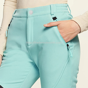 Pantaloni in poliestere Softshell e <span class=keywords><strong>velluto</strong></span> <span class=keywords><strong>a</strong></span> <span class=keywords><strong>coste</strong></span> traspiranti da <span class=keywords><strong>donna</strong></span> OEM ODM antivento da trekking all'aperto neve taglie forti Casual - Product Image 5