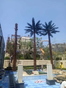 Anpassbare Größe Tropische Landschafts gestaltung Künstliche Pflanzen im Freien Kunst baum Künstliche Palmen für Park dekor für Neujahr - Product Image 2