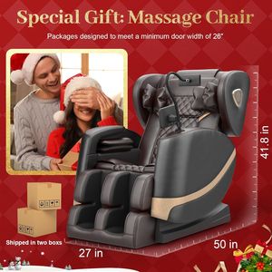 Fauteuil de massage pour le corps entier, fauteuil de massage en apesanteur, fauteuil inclinable de massage Shiatsu avec modes automatiques, chauffage du dos, des jambes supérieures intégré - Product Image 2