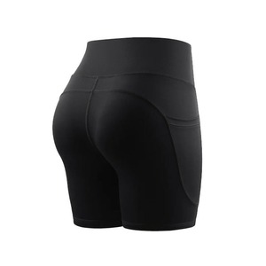 กางเกงขาสั้นเล่นยิมทำจากไนลอนสแปนเด็กซ์สีทึบออกกำลังกายเล่นฟิตเนสออกกำลังกายเล่นโยคะปรับได้ตามต้องการแบบ2025 - Product Image 1