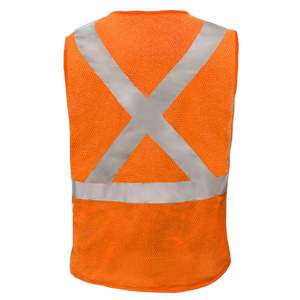 Veste de sécurité sans manches en polyester haute visibilité avec bande réfléchissante certifiée CE, séchage rapide pour les travailleurs de la construction et les travailleurs en extérieur - Product Image 4
