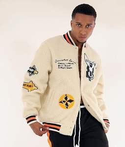 Customized Street Wear Logo Pattern <b>Letterman</b> <b>Jackets</b> OEM High Quality <b>Letterman</b> <b>Jacket</b> for Men - Product Image 4