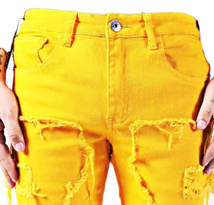 New Custom Logo Slim Fit Designer <b>Stretch</b> Stacked Jeans Men Tassel Skinny Flared <b>Denim</b> Men Pant 2026 Customized - Product Image 6