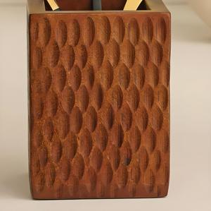 Best Selling Top Quality Textured Wooden Cutlery Holder For Cutlery And Utensils Holder in Best Price - Product Image 4