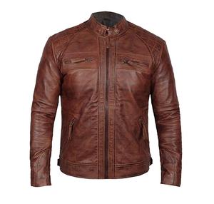 Chaqueta de Cuero Casual a la Moda para Hombre, Ropa de Invierno con Material de Buena Calidad, Servicio Personalizado OEM - Product Image 1