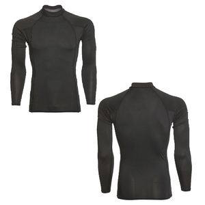 High Performance <b>Men's</b> Compression MMA Rashguard Long Sleeve <b>Swimming</b> Tops Breathable Quick Dry Clothing with Front Logo - Product Image 1