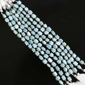 Cuentas facetadas de ópalo azul natural para la fabricación de joyas, cuentas sueltas de ópalo azul a granel de fabricante indio. - Product Image 3