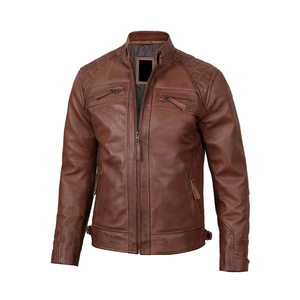 Chaqueta de Cuero Genuino para Hombre, Corte Ajustado, a la Moda, de Alta Calidad, Cálida y Transpirable para Invierno 2026, ONEAPEX INTERNATIONAL - Product Image 5