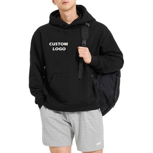 Sweat à capuche décontracté pour homme, de haute qualité, logo personnalisé, uni, lavé, respirant, coupe-vent, écologique, polaire d'automne - Product Image 1