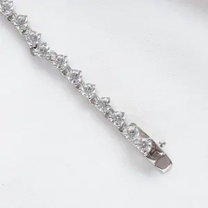 7.00CT Round Cut Moissanite Diamond Women's <b>Tennis</b> <b>Necklace</b> 925 <b>Silver</b> Engagement - Product Image 2