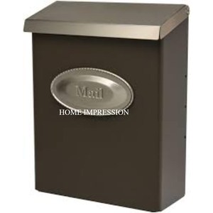 Mini Buzón de acero montado en la pared moderno para decoración de jardín bloqueo seguro para letras y periódicos suministros de uso al aire libre - Product Image 2