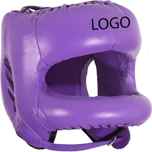 Casque d'entraînement de boxe professionnel réglable de vente chaude casque de boxe rouge casque de boxe en cuir - Product Image 1