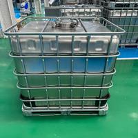 Vollständig aus Edelstahl Gefertigter 1000L IBC-Tank Lebensmittelechter 304 Edelstahl Flüssigkeitstransportbehälter mit Schutzkäfig