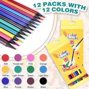 Crayons de couleur en plastique recyclé standard pour enfants, non toxiques, en vrac, de la Bview Art Factory, 12/18/24/36/48 couleurs - Product Image 6