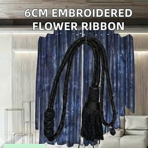 <b>Cord</b> Tassel 6cm Width Embroidery Flower Accessories Ribbon for Home Textile Curtain and <b>Sofa</b> Decoration Edge 100% Polyester - Product Image 1